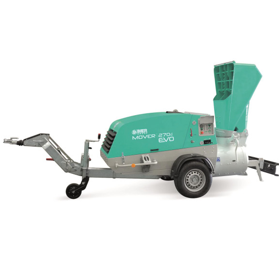IMER, Pompa de sapa, Mover 270 EVO DBR, debit material 220 l/ciclu, granulometrie max. 12 – 16 mm, motor diesel, 47 cp