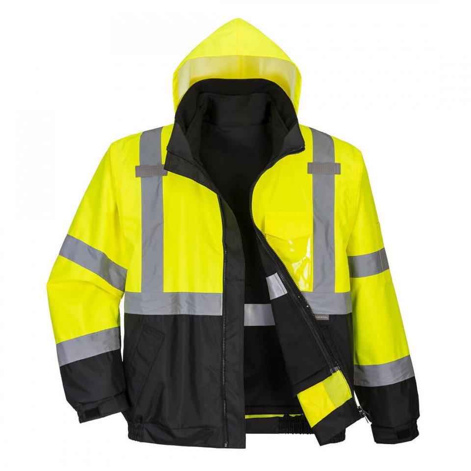 Jacheta 3-in-1 Contrast Premium Bomber Hi-Vis S365