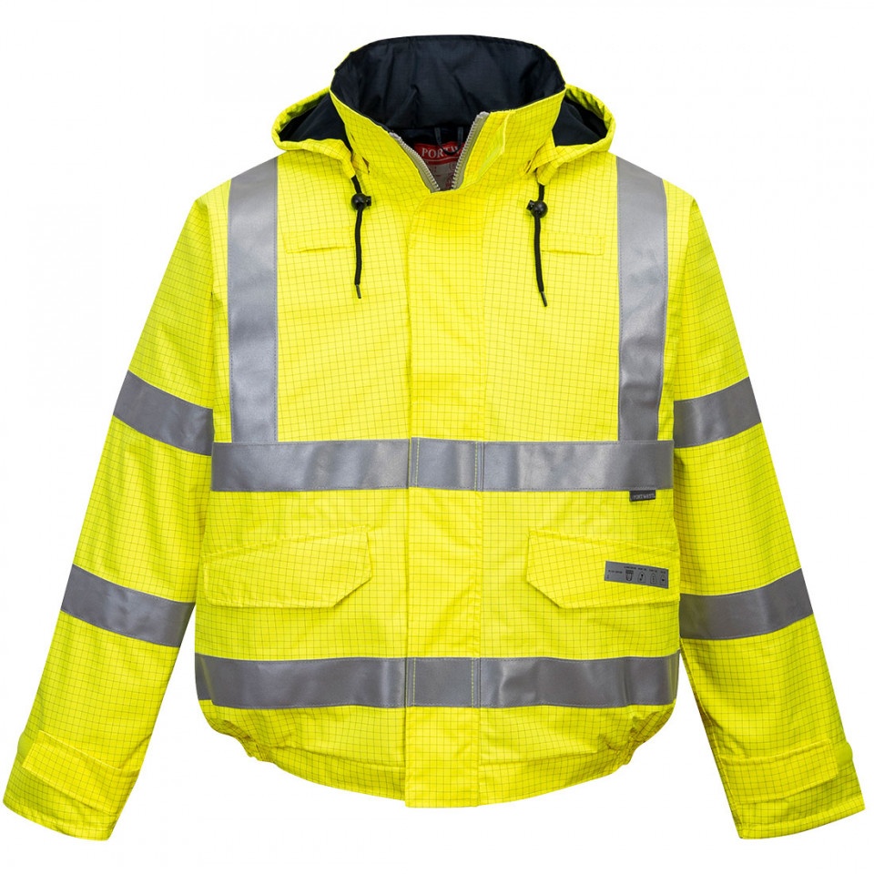 Jacheta de ploaie HiVis Bizflame, Antistatica, Ignifuga S773