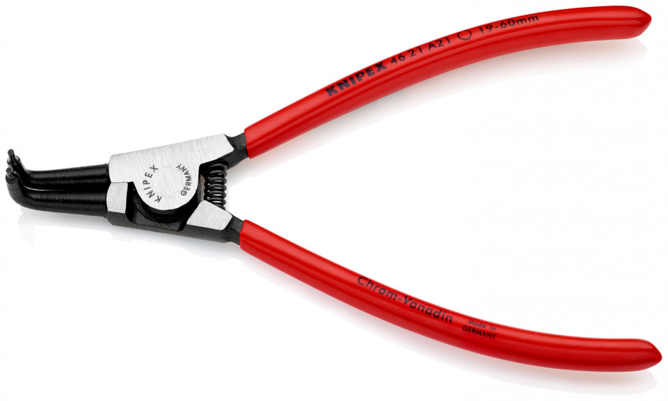 KNIPEX 46 21 A21 clește pentru inele de siguranță pentru inele exterioare pe axuri acoperite cu plastic vopsit negru 170 mm