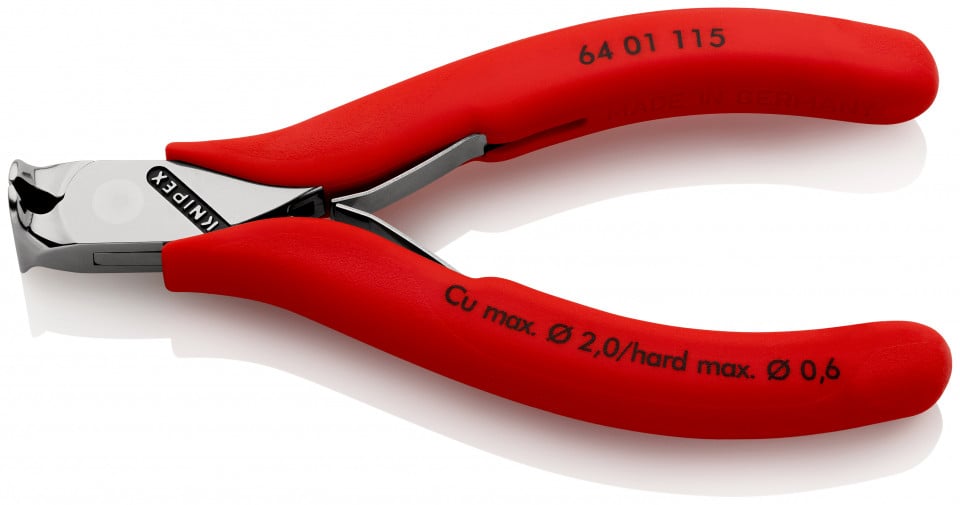 KNIPEX 64 01 115 Tăietor frontal pentru instalații electronice acoperit cu material plastic aderent 115 mm