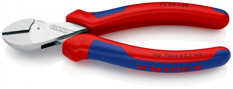 KNIPEX 73 05 160 X-Cut® Şfic compact cu transmisie mare a forței cu manşoane multicomponent cromat 160 mm
