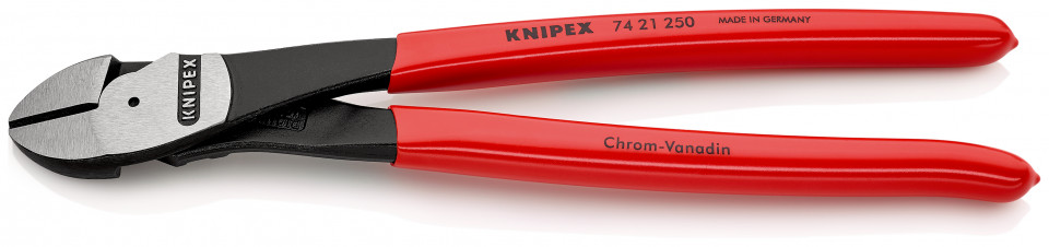 KNIPEX 74 21 250 Șfic de forță acoperite cu plastic vopsit negru 250 mm