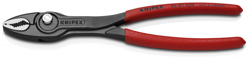 KNIPEX 82 01 200 TwinGrip Clești cu prindere frontală acoperit cu material plastic aderent vopsit negru 200 mm