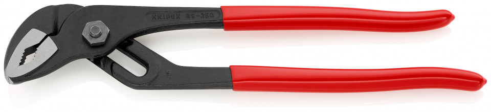 KNIPEX 89 01 250 Cleşte pentru pompe de apă cu articulație canelată acoperite cu plastic vopsit negru 250 mm