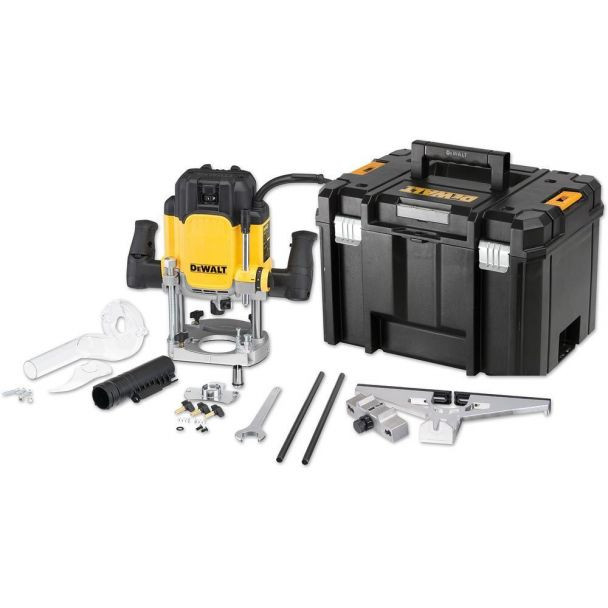 Masina de frezat verticala Dewalt DWE625KT, 2300 W, adancime de lucru pana la 80 mm, valiza profesionala TSTAK