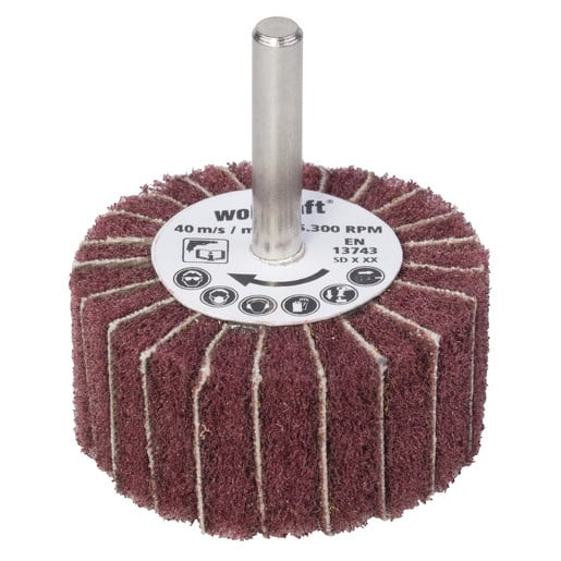 Perie lamelara cilindrica din lana Wolfcraft 2032000, granulatie 150, D 50x25 mm, ax prindere 6 mm