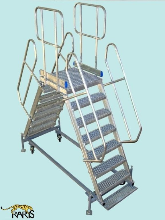 Platforma mobila RARIS, aluminiu, la 60°, Gmax = 200 kg, dubla - tip PN60D