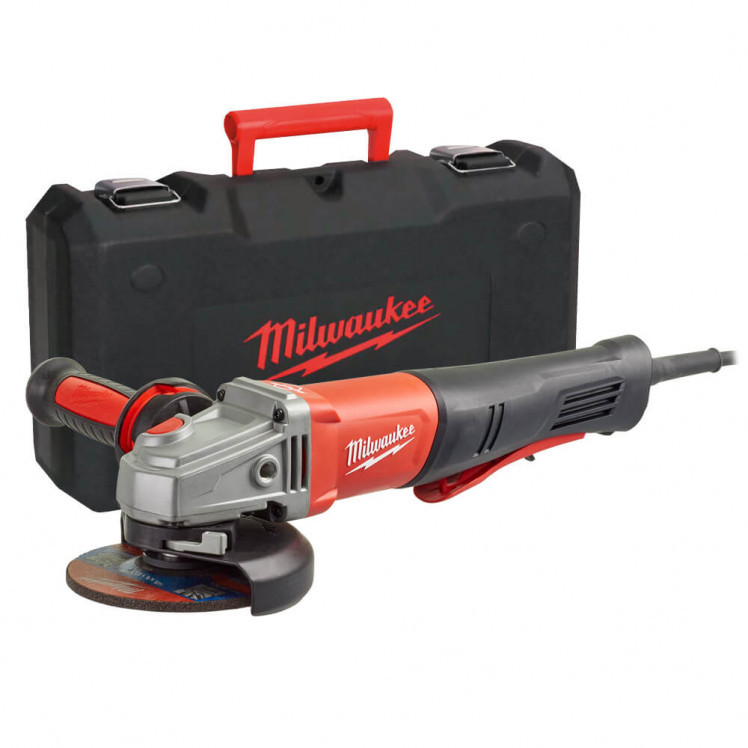 Polizor unghiular 220 V Milwaukee AGV 13-125 XSPDEB, disc 125 mm, motor PROTECTOR, 1250 W, valiza transport, alimentare Retea 220-240 V