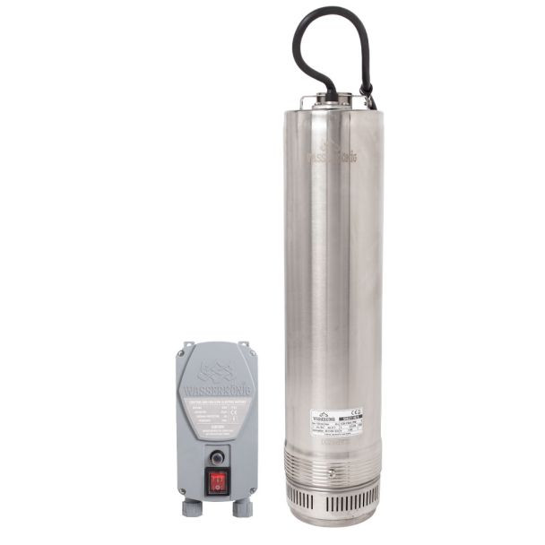 Pompa submersibila centrifugala multietajata Wasserkonig SI62110/5, diametru 5", 1550 W, debit 6600 l/h, inaltime refulare 62 m