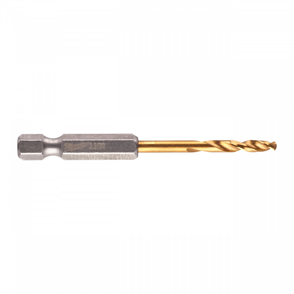 RED HEX - Burghie SHOCKWAVE™ HSS-Ground Titan pentru metal Milwaukee Ø 3.3x24x67 mm - blister 2 buc
