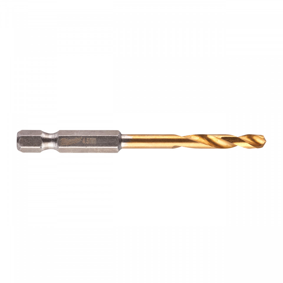 RED HEX - Burghie SHOCKWAVE™ HSS-Ground Titan pentru metal Milwaukee Ø 4.5x29x76 mm - blister 1 buc