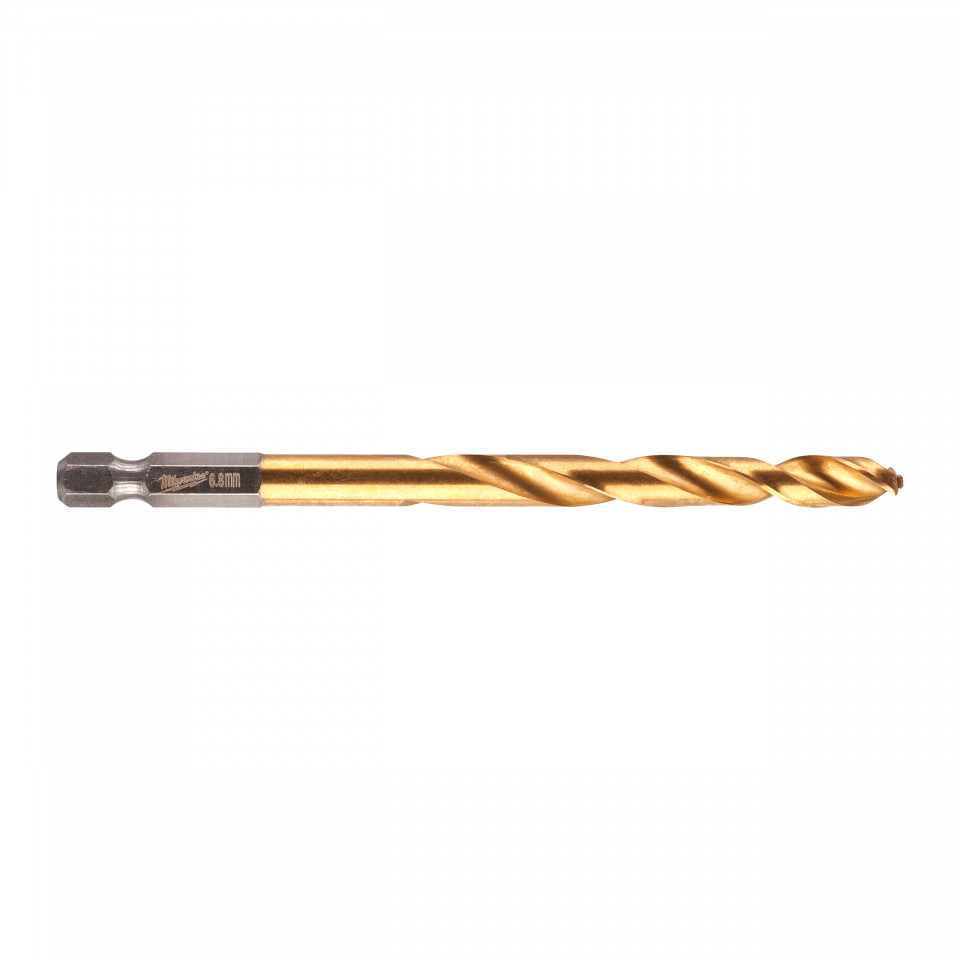 RED HEX - Burghie SHOCKWAVE™ HSS-Ground Titan pentru metal Milwaukee Ø 6.8x65x108 mm - blister 1 buc