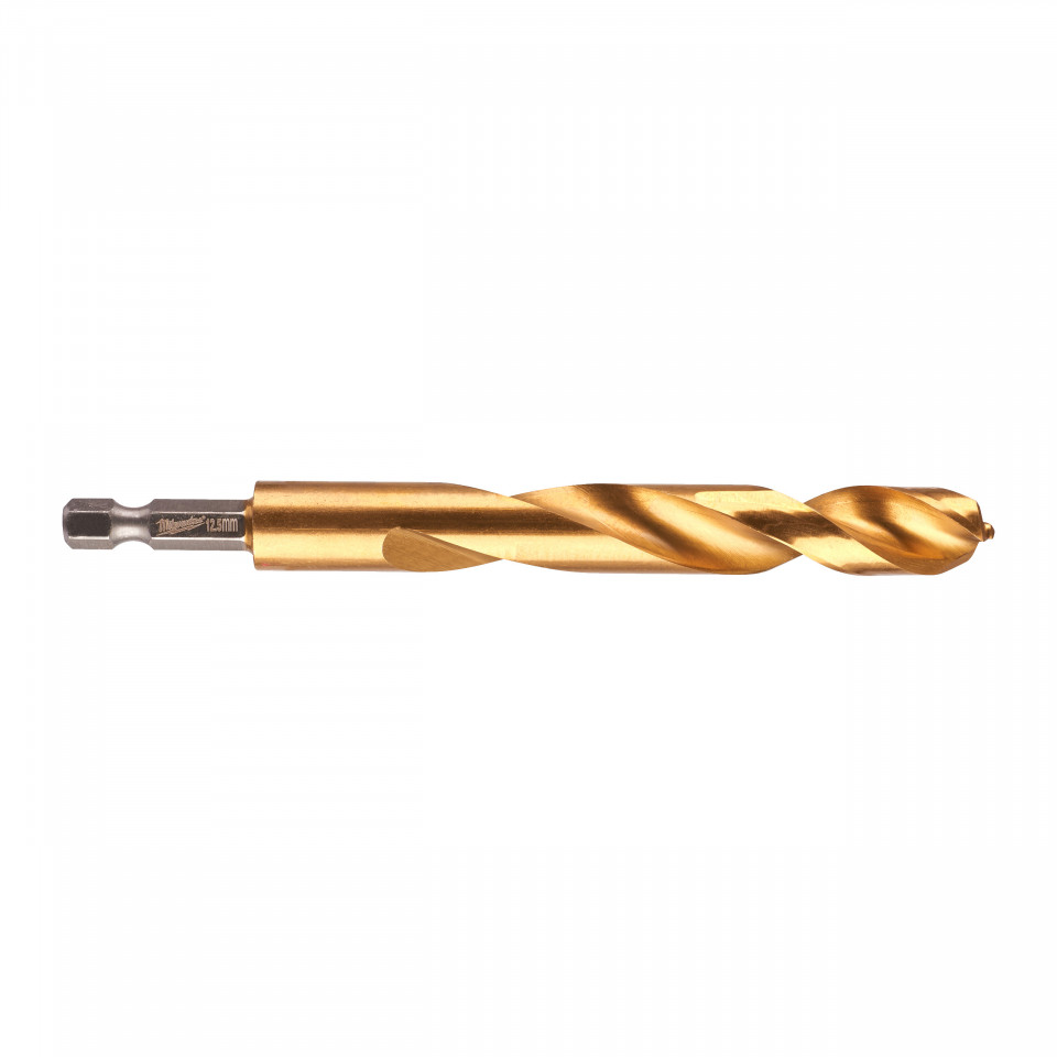 RED HEX - Burghie SHOCKWAVE™ HSS-Ground Titan pentru metal Milwaukee Ø 12.5x83x128 mm - blister 1 buc