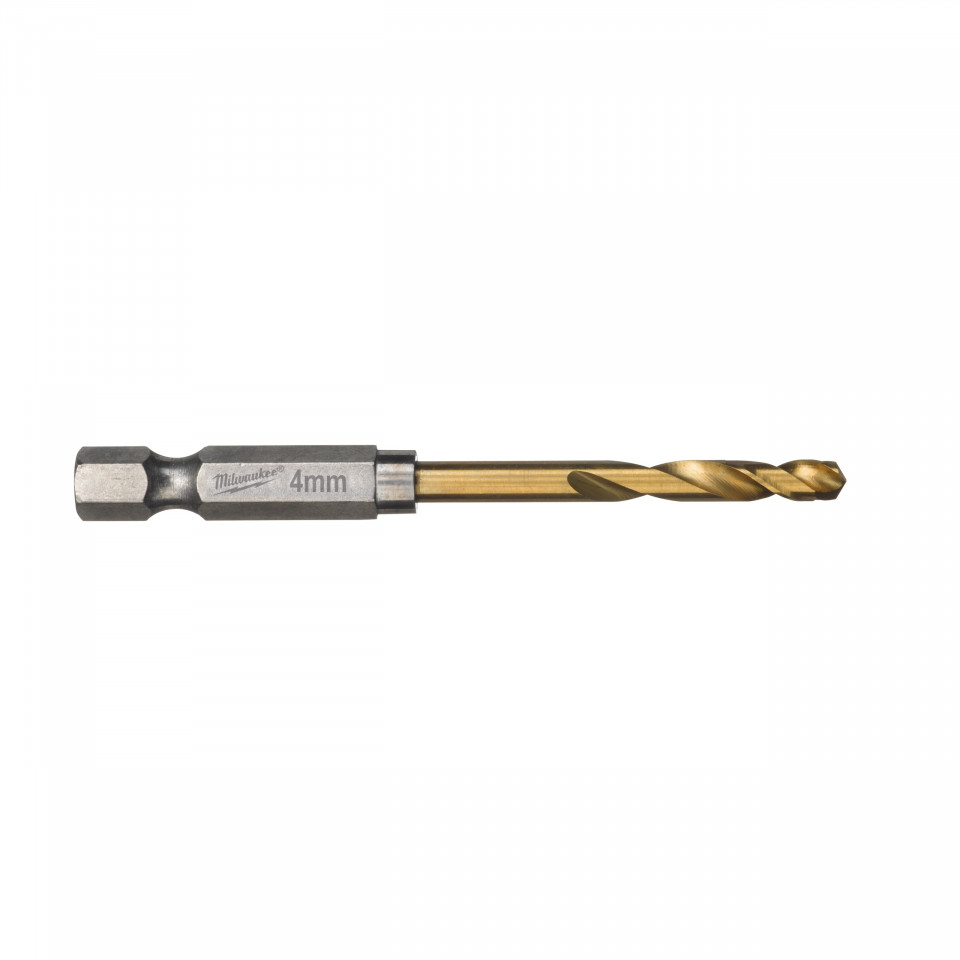 RED HEX - Burghie SHOCKWAVE™ HSS-Ground Titan pentru metal Milwaukee Ø 4x26x71,5 mm - blister 2 buc