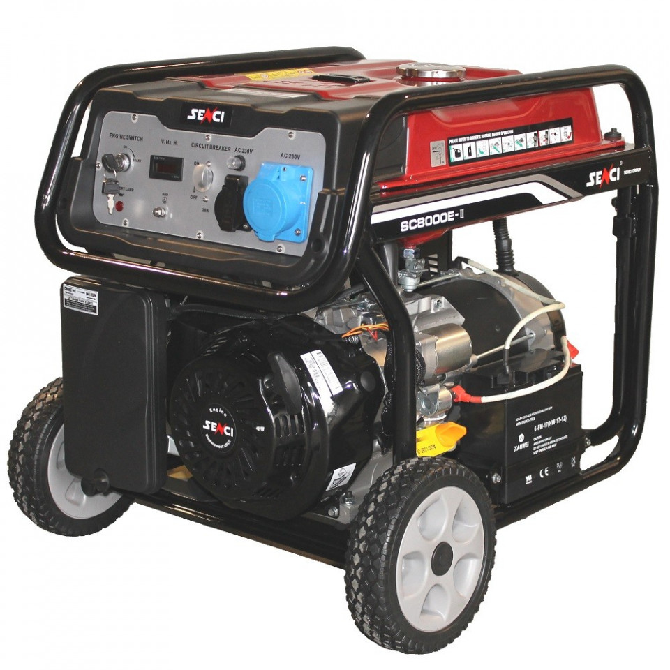 SENCI, Generator SC-8000E, Putere max. 7.0 kw, 230V, AVR, motor benzina