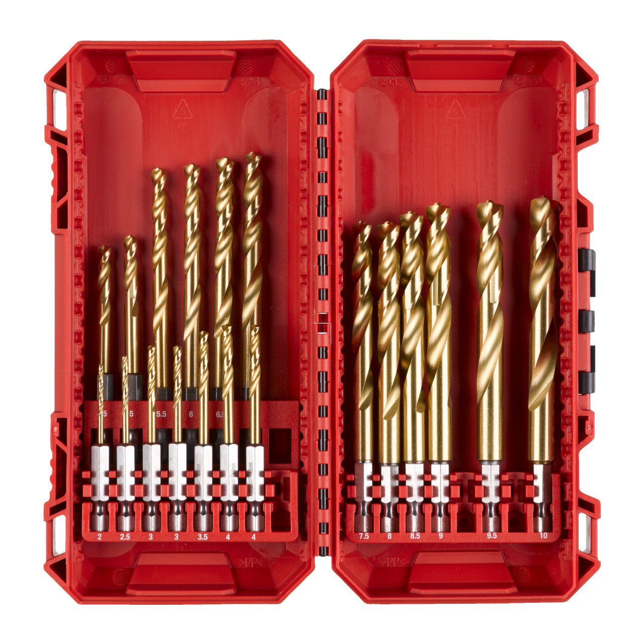 Set 19 Burghie metal coada 1/4" Hex HSS-G Titan 2-10 mm