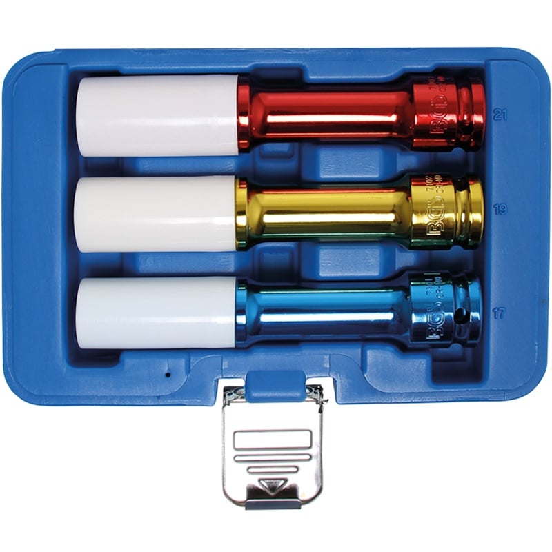 Set 3 chei tubulare de impact cu protectie, 150 mm, 1/2"