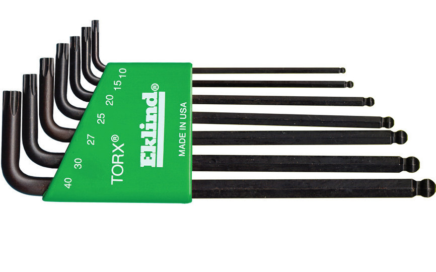 Set 7 chei cu profil TX in suport de plastic TX10-TX40/7 EKLIND T10-T40