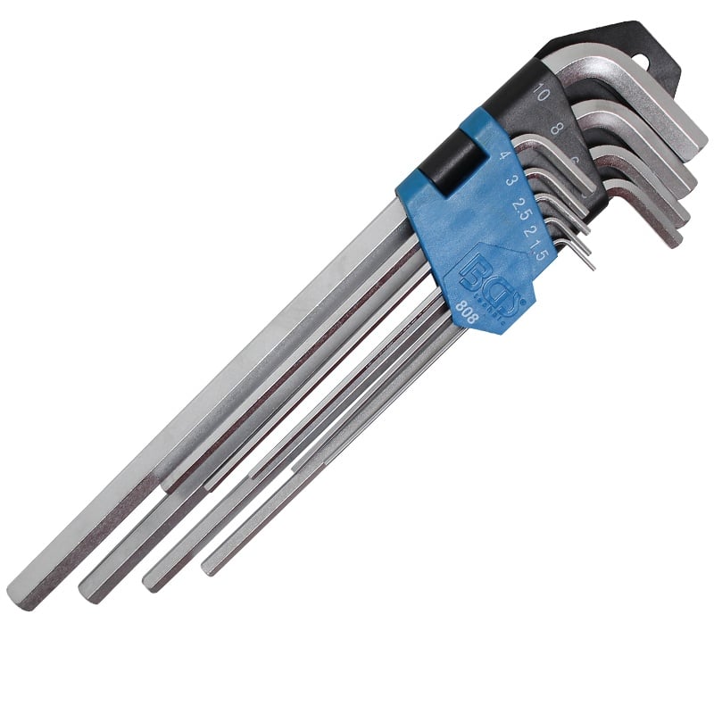 Set 9 chei imbus extra lungi tip L, 1.5-10 mm BGS