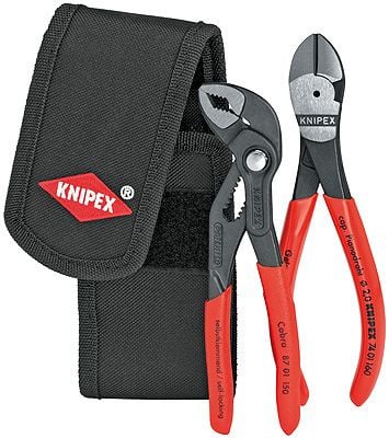 Set cleşti Knipex în mini husă cu centură, 2 piese