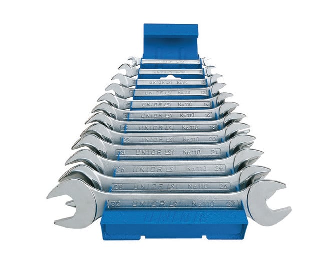 Set de chei fixe in suport metalic 12 PIESE 1/4"-1 1/16"
