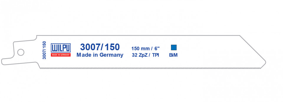 3007/150 Panza Bi-Metal pentru fierastrau sabie pentru metal / 5 bucati, DIM 150 x 19 x 0.9 mm