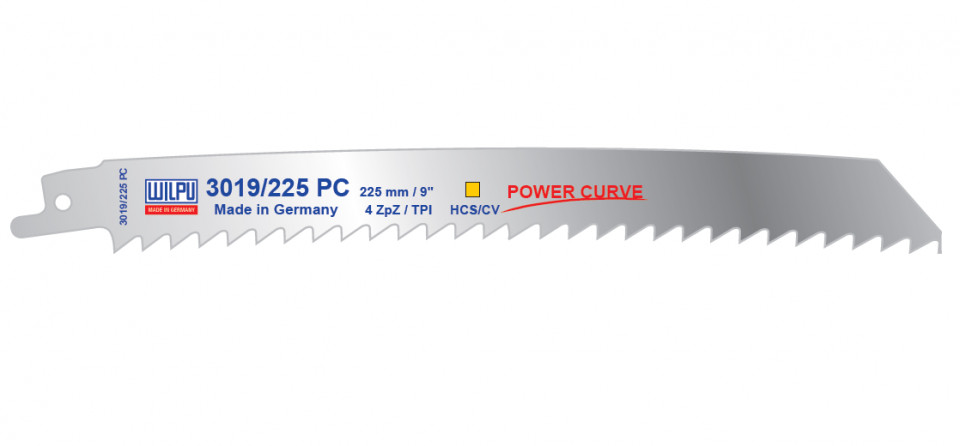 3019/225 PC Panza HCS/CV pentru fierastrau sabie pentru lemn / 5 bucati, DIM 225 x 19 x 1.05 mm