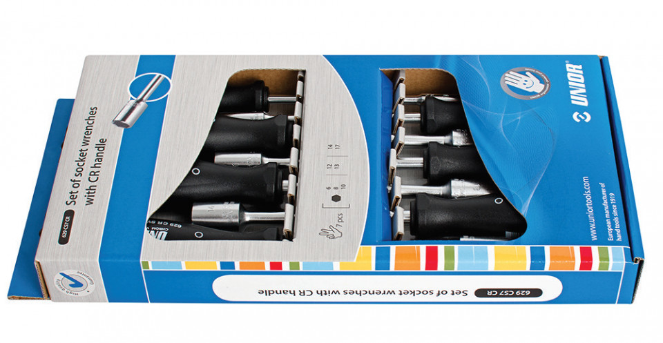 629CS7CR Set surubelnite cap tubular, maner polipropilena, cromate 6-17 / 7 piese - 617032