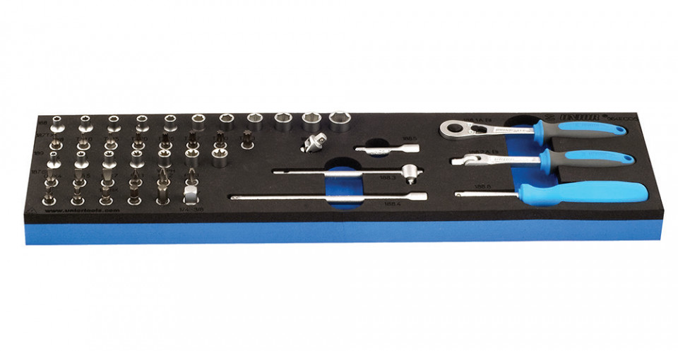 964ECO5 Set de capete chei tubulare si accesorii 1/4" in modul SOS / 45 piese - 621290