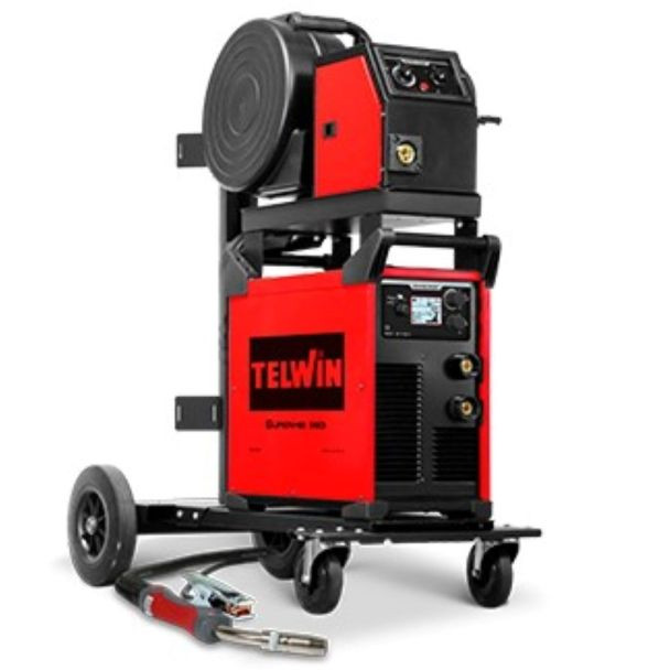 Aparat sudura multiproces MIG/MMA/TIG DC Telwin SUPERMIG350IACC_T, 250/270 A, sarma otel 0.6-1.2 mm, cu accesorii, carucior transport