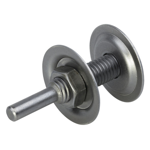 Ax prindere Wolfcraft 2116000, pentru discuri de slefuire si polisare cu diametrul interior de 10 mm, tija prindere 6 mm