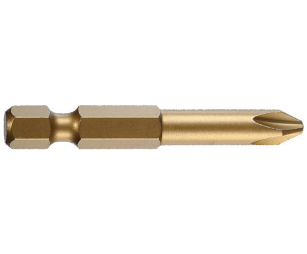 Bit TORSION TiN CVD 1/4" DIN/ISO 1173 - Forma E 6,3 - profil Phillips PH 3, L 50