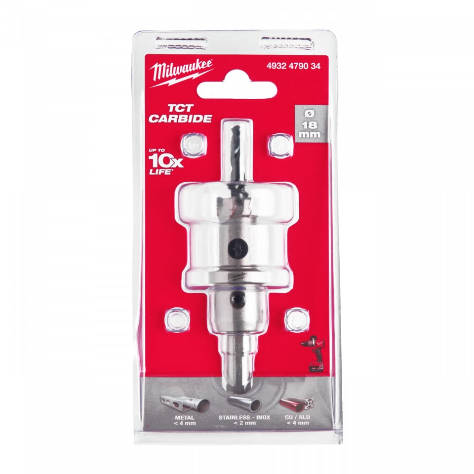 Carote oțel inoxidabil TCT 18 mm