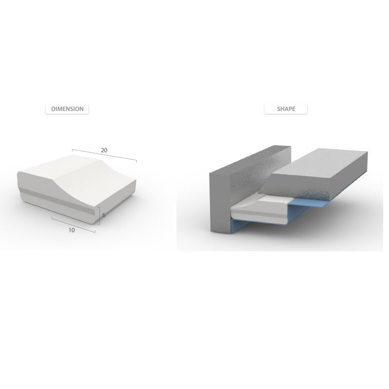 CBM 8071 - Suport ceramic plat sudura - 10X20X1000 mm