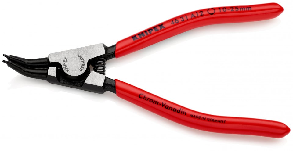 Clește KNIPEX pentru inele de siguranță pe axuri angular la 45°; Ø 10 – 25 mm; 130 mm