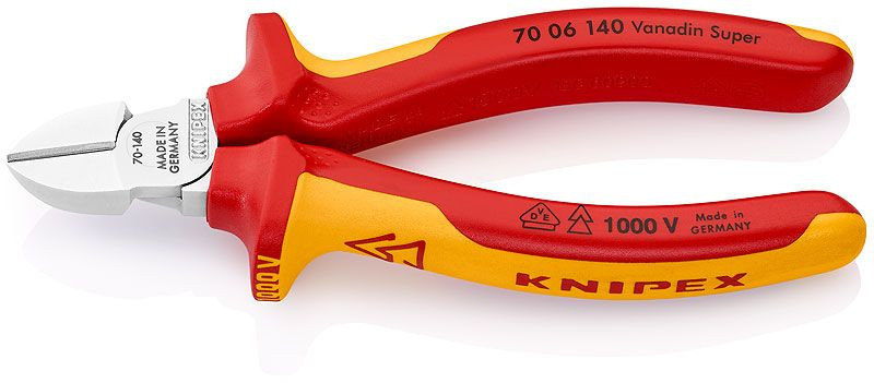 Cleste sfic, cromat, izolata la 1000 V, KNIPEX, 140 mm