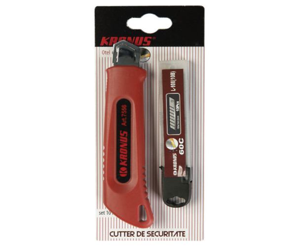 Cutter KRONUS 160 mm cu set 10 lame schimb pentru cutter C60, L 160,B 18