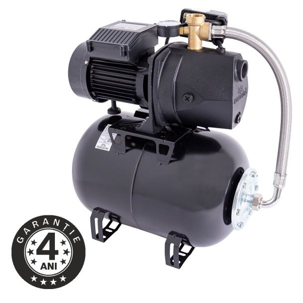 Hidrofor cu pompa autoamorsanta Wasserkonig FL568925, fonta, putere 1400 W, debit 5340 l/h, inaltime refulare 56 m, vas de expansiune 24 l