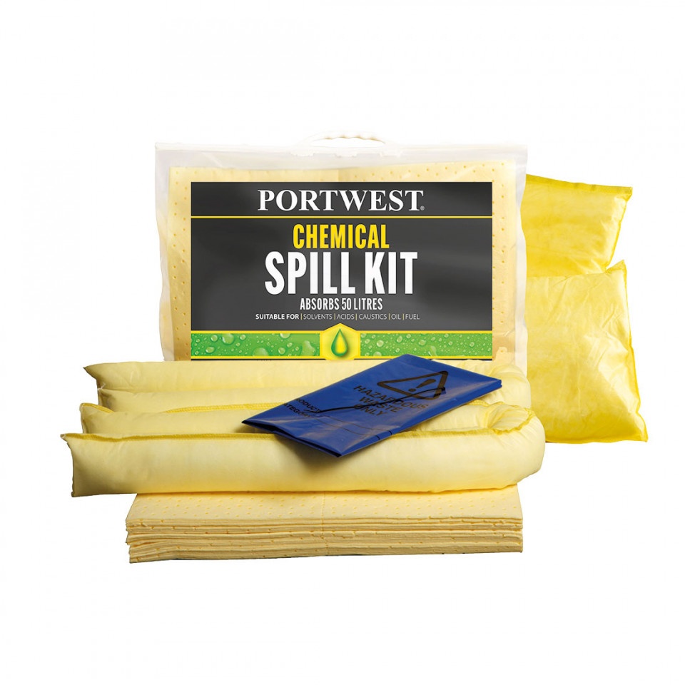 Kit de absorbtie substante chimice PW 50l, pachet 3 buc, culoare Galben SM91