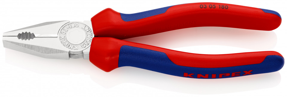 KNIPEX 03 05 180 Patent combinat cu manşoane multicomponent cromat 180 mm