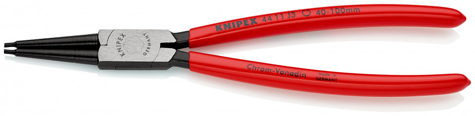 KNIPEX 44 11 J3 clește pentru inele de siguranță pentru inele interioare cu alezaje acoperite cu plastic vopsit negru 225 mm