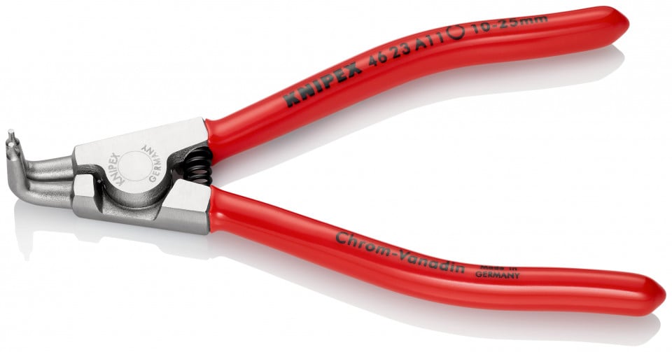 KNIPEX 46 23 A11 clește pentru inele de siguranță pentru inele exterioare pe axuri acoperite cu plastic cromat 125 mm