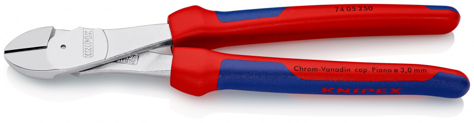 KNIPEX 74 05 250 Șfic de forță cu manşoane multicomponent cromat 250 mm