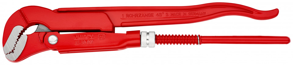 KNIPEX 83 30 010 Clește pentru țevi cu fălci încovoiate vopsit electrostatic în roșu 320 mm