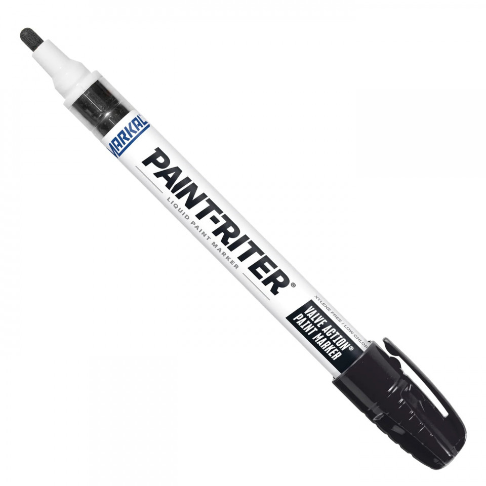 Marker cu vopsea lichida, PAINT RITER Valve Action, negru