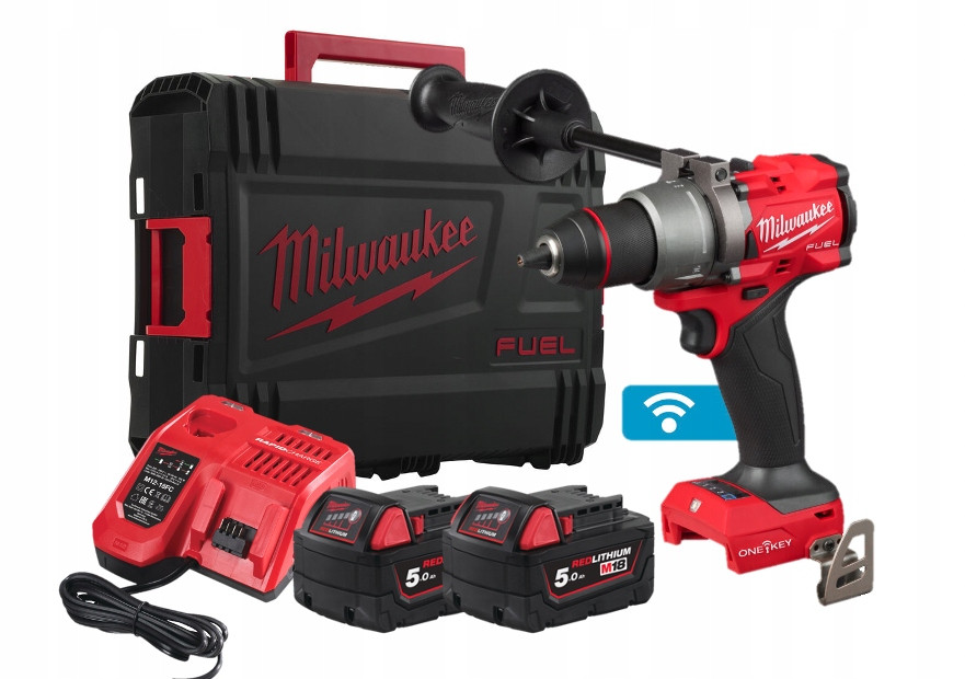 MAȘINĂ DE GĂURIT ONE -KEY™ M18 FUEL™ M18 ONEDD3-502X, 2 ACUMULATORI, INCARCATOR, CUTIE HD