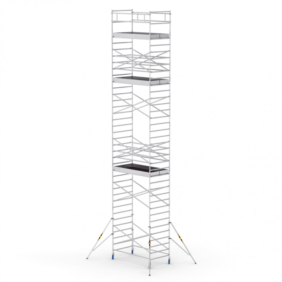 ProTUBE L12 Schela mobila profesionala din aluminiu H lucru 12,5m, podina 120 x 240 cm