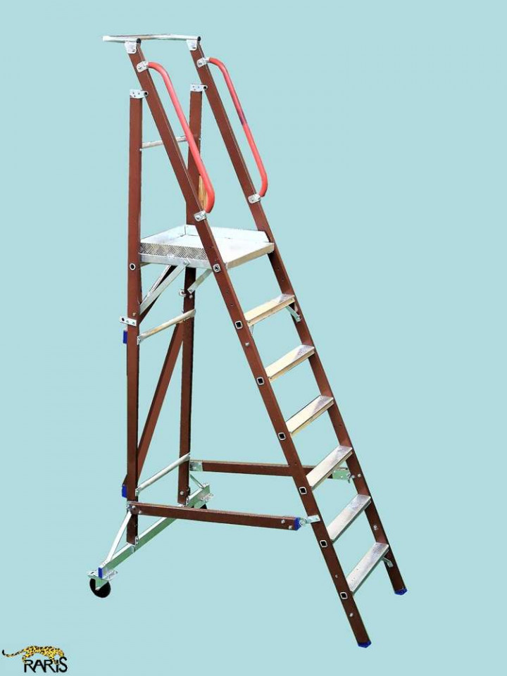 Scara RARIS, electroizolanta, fibra sticla, platforma mare, trepte late, tip SPMFE