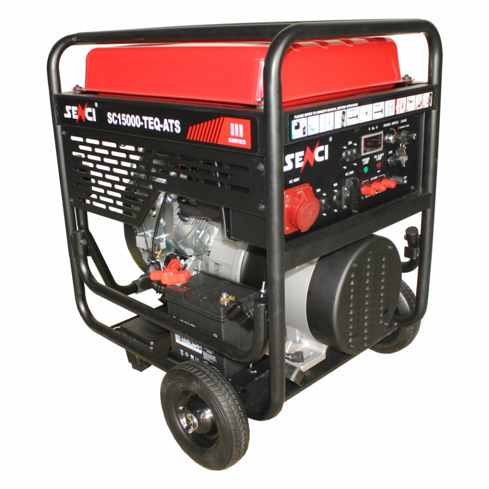 SENCI, Generator SC15000-ATS, Putere max. 13 kW, 230V, AVR, motor benzina